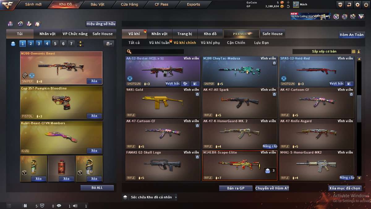 shop acc cf uy tin gia re